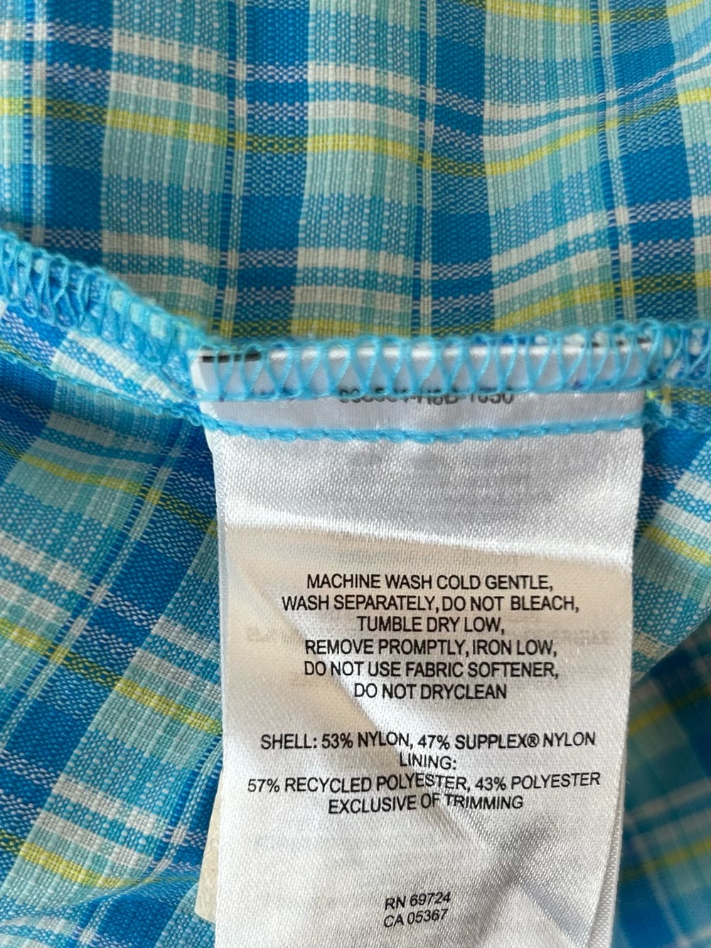 NWOT Women’s Columbia Turquoise Plaid Omni-Shade Button-Down Shirt, Size S/P - Picture 5 of 5
